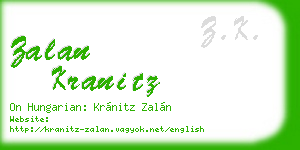 zalan kranitz business card
